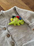 Filz Anstecker Brosche Dinosaurier Stegosaurus