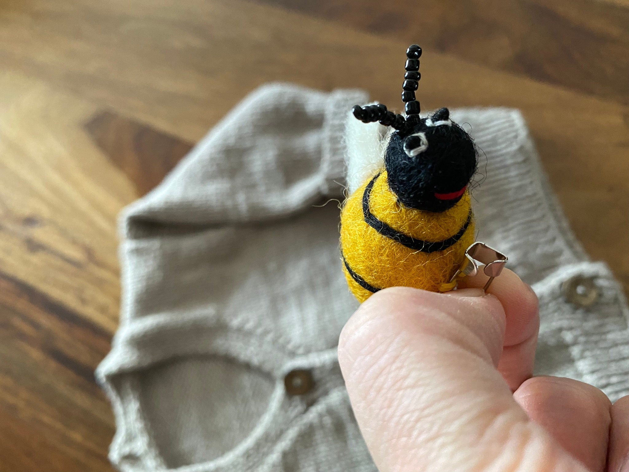 Filz Anstecker Biene, Brosche Hummel, Insekt, Honigbiene