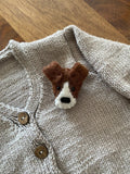 Filz Anstecker Brosche Hund dog