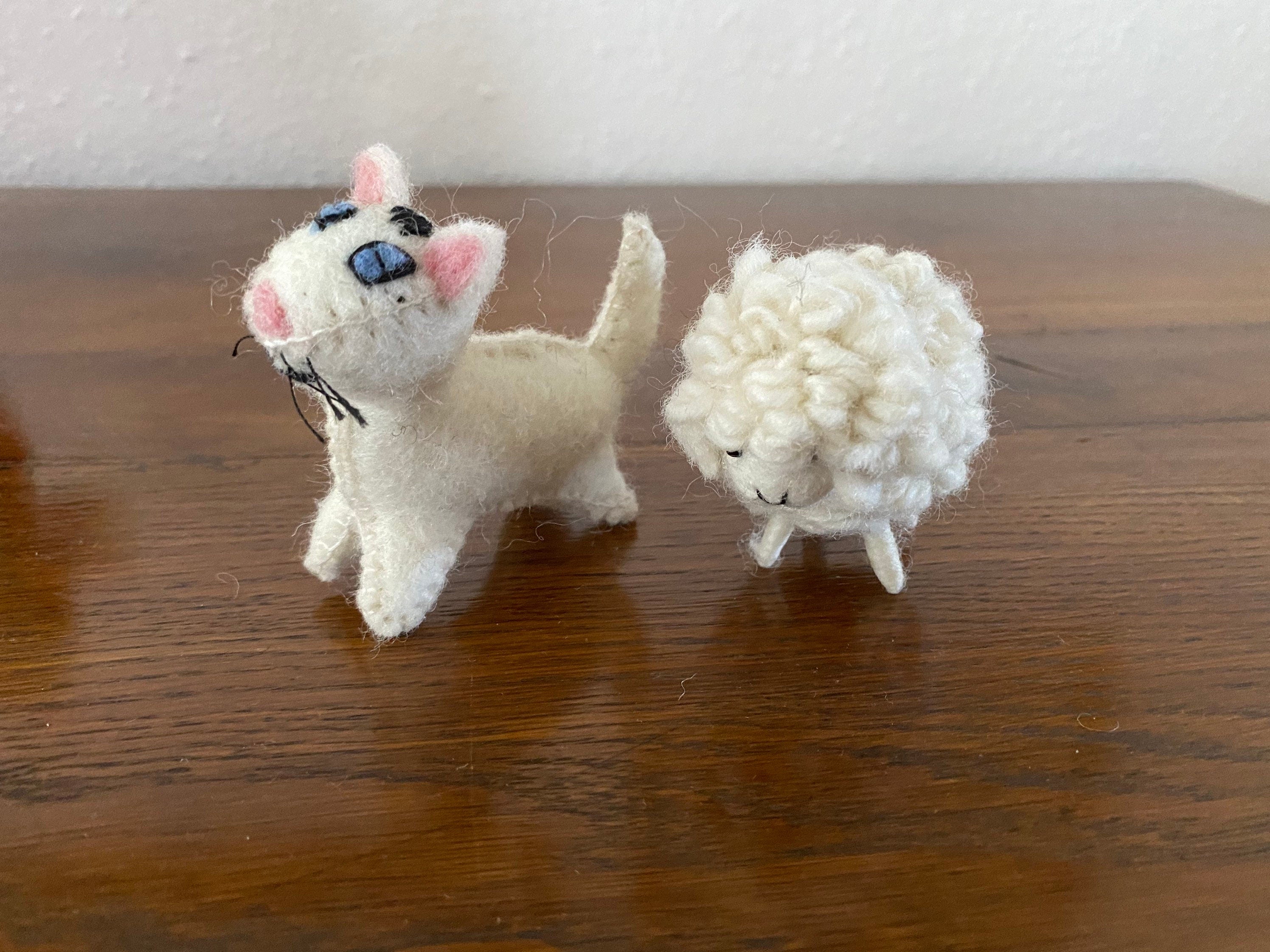 Bauernhof Reisespiel aus Filz, handgemachte Bauernhoftiere Montessori Kindergarten