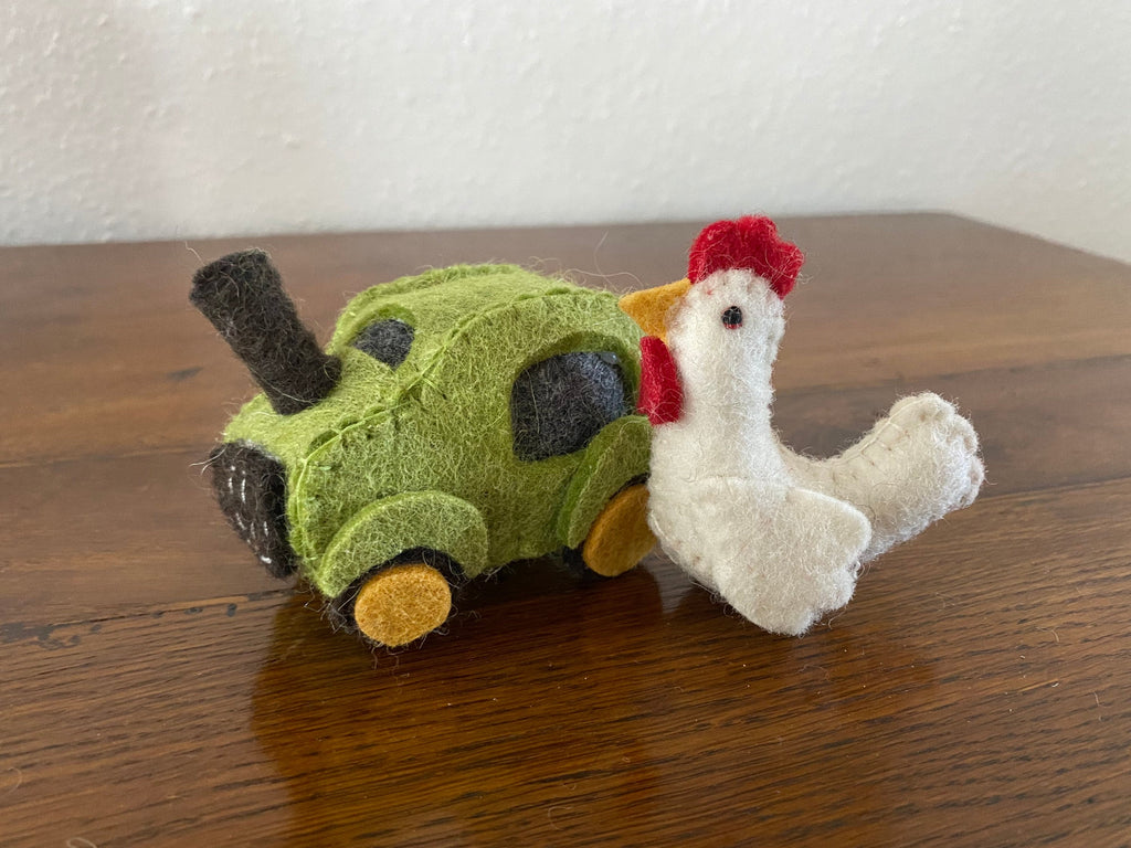 Bauernhof Reisespiel aus Filz, handgemachte Bauernhoftiere Montessori Kindergarten