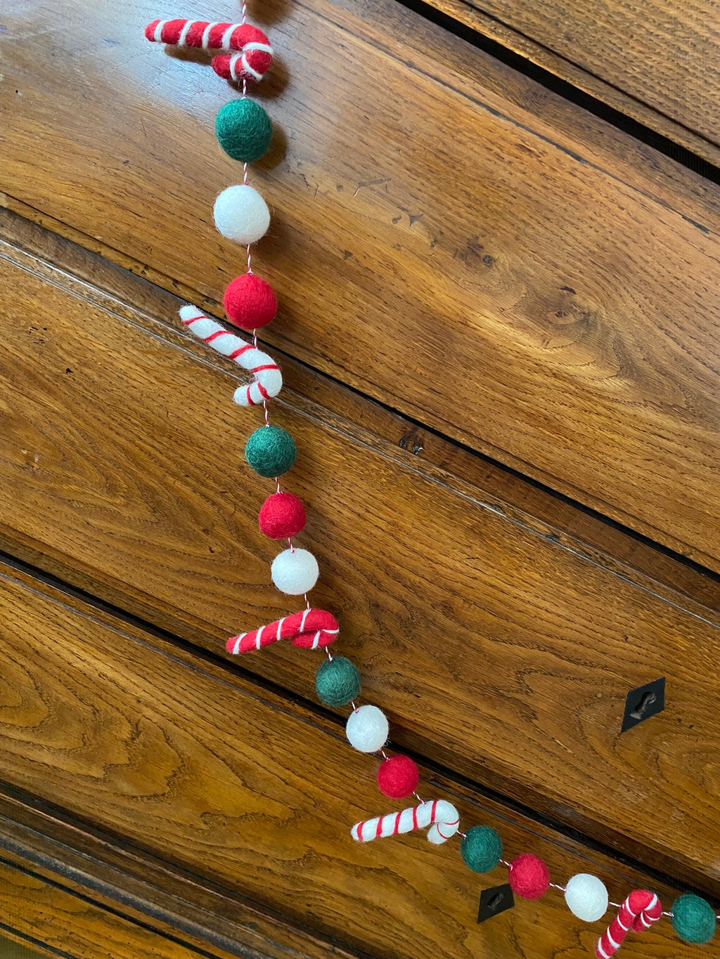 Weihnachtsgirlande Zuckerstangen aus Filz handgemacht I Weihnachtsdeko I Christmas