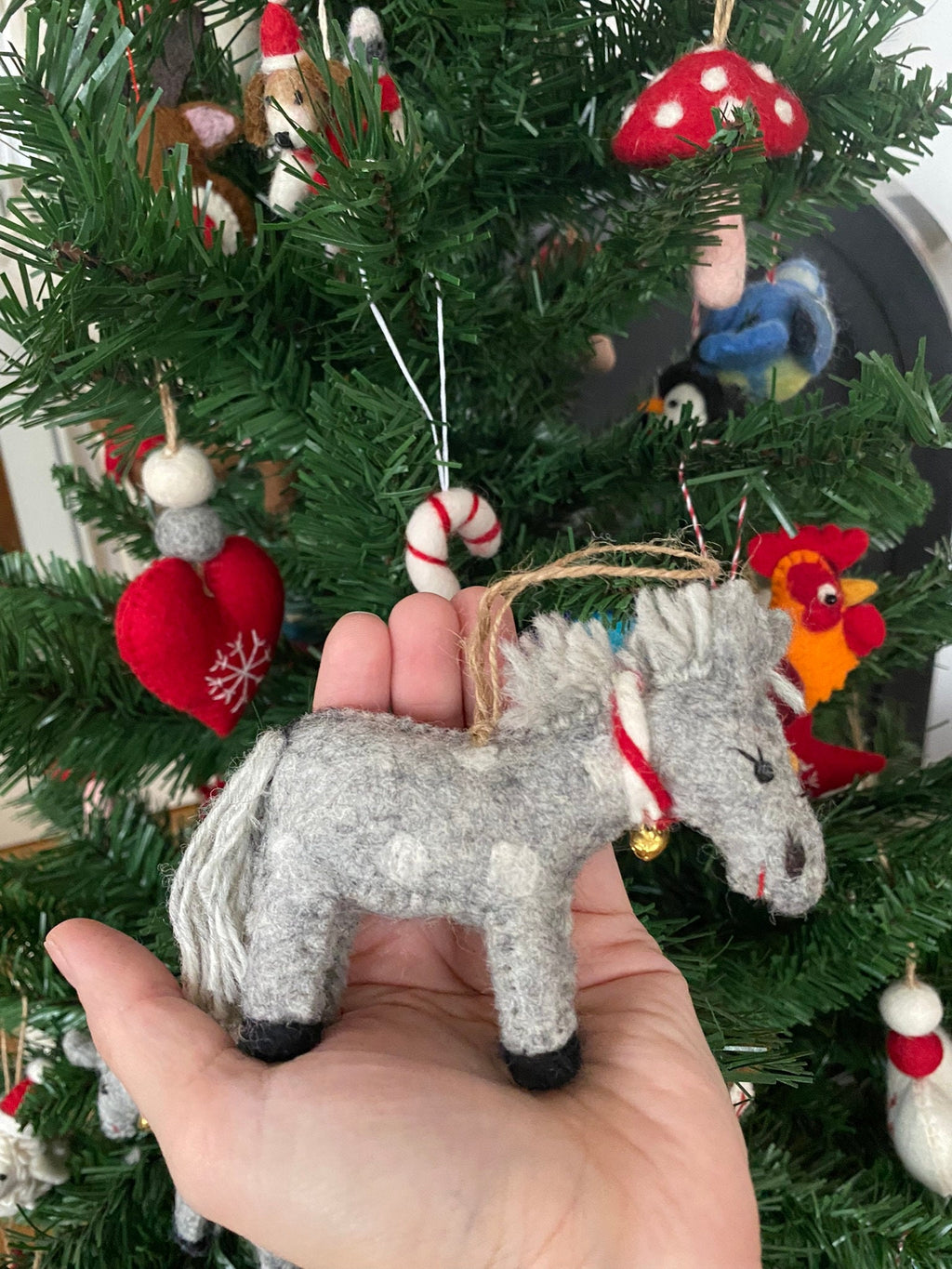 Weihnachtsanhänger Pferd I Filz Christbaumschmuck I Weihnachtsdeko Pferdchen