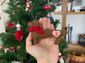 Weihnachtsanhänger Hund Dackel I Filz Christbaumschmuck I Weihnachtsdeko I Weihnachtsdackel