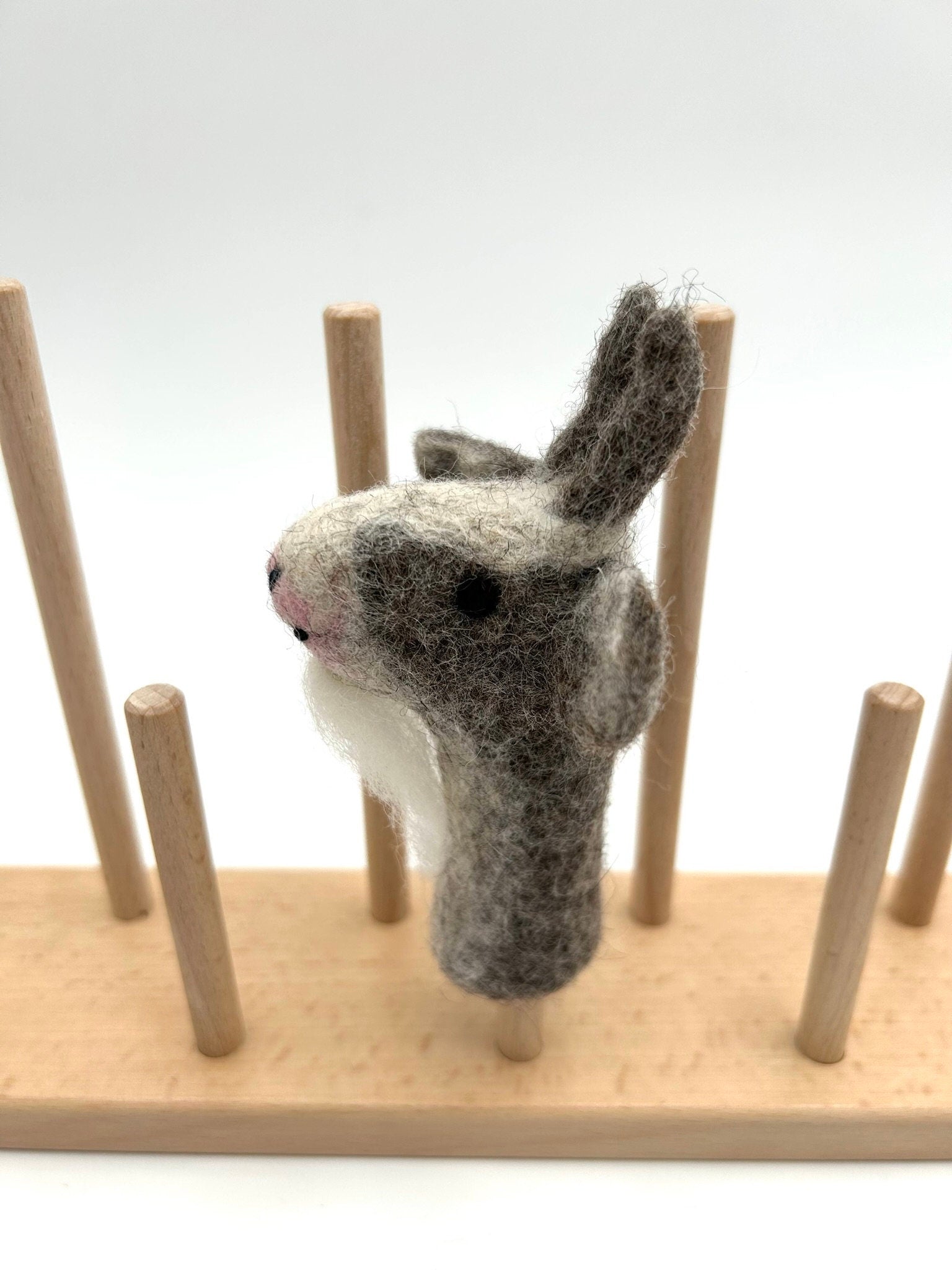 Fingerpuppe Ziege aus Filz I Fingerspiel I Bauernhoftier