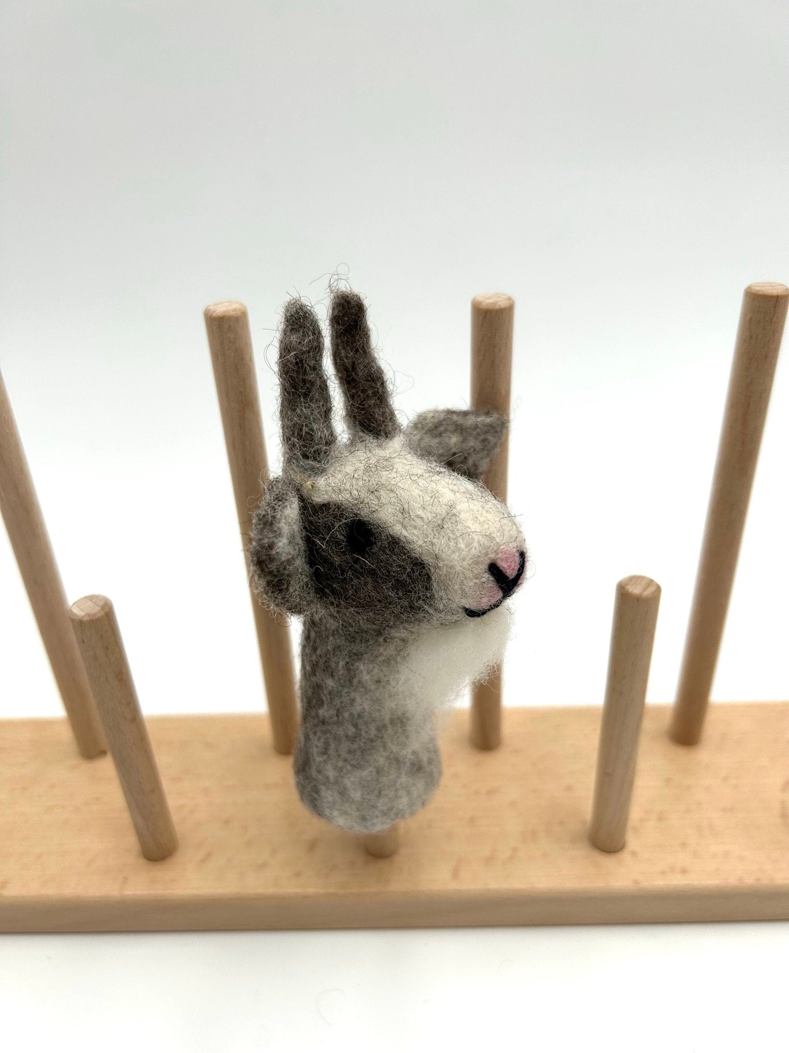 Fingerpuppe Ziege aus Filz I Fingerspiel I Bauernhoftier