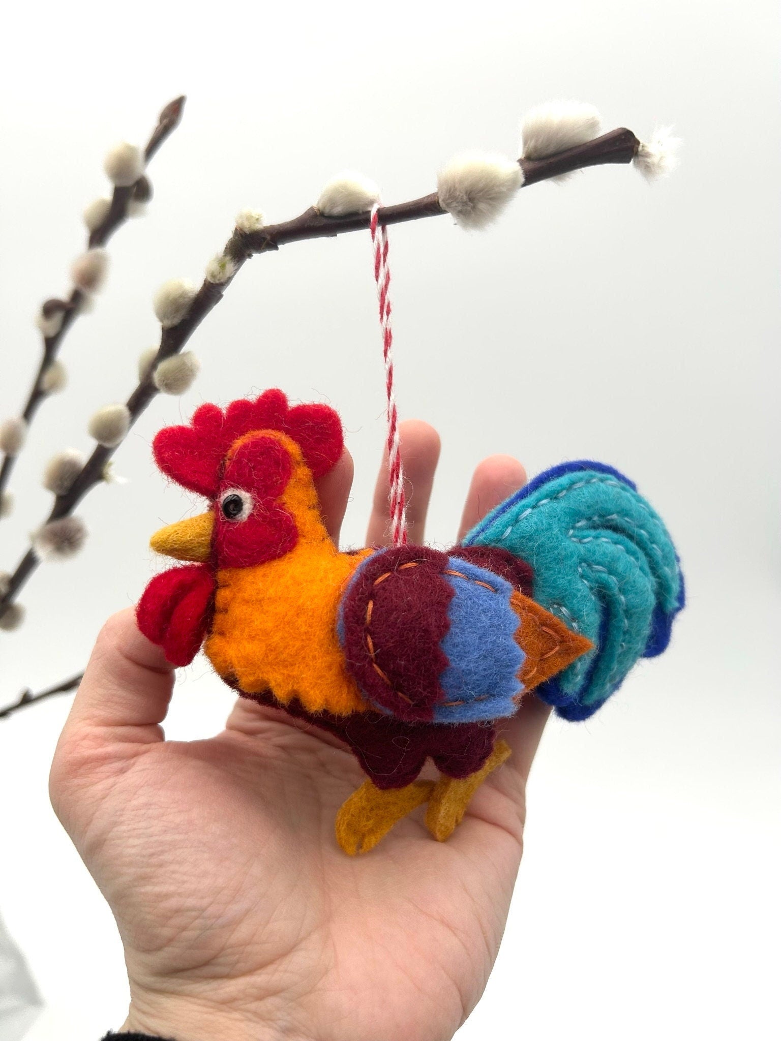 Anhänger Hahn I Osterdeko I Weihnachtsdeko I Winter I Weihnachtsbaum I Huhn Deko I
