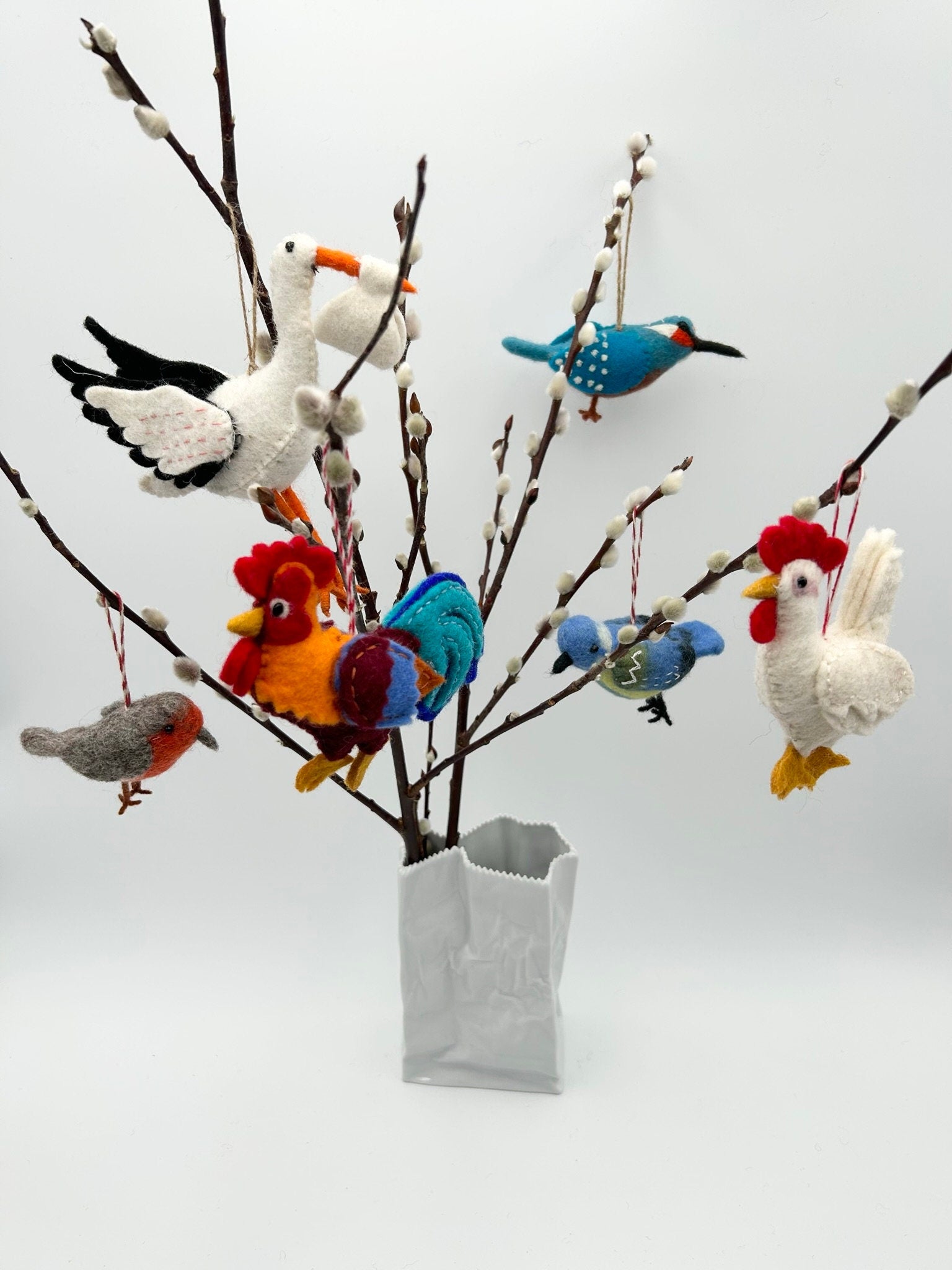 Anhänger Hahn I Osterdeko I Weihnachtsdeko I Winter I Weihnachtsbaum I Huhn Deko I