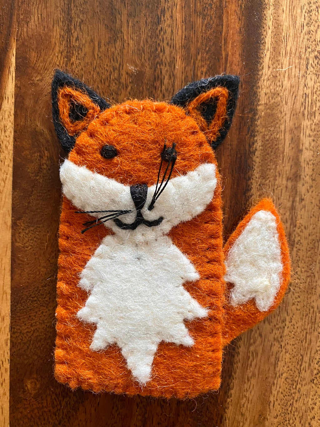 Fingerpuppen Waldtiere, Fingerspiel, Filz, Frosch, Eule, Fuchs, Dachs, Hase