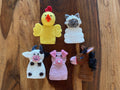 Fingerpuppen Bauernhof, Tiere aus Filz, Fingerspiel, Lernspiel, Montessori, Geschichten erzählen