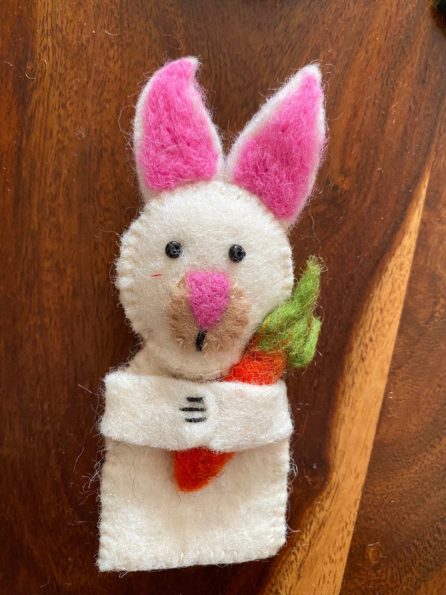 Fingerpuppen Waldtiere, Fingerspiel, Filz, Frosch, Eule, Fuchs, Dachs, Hase