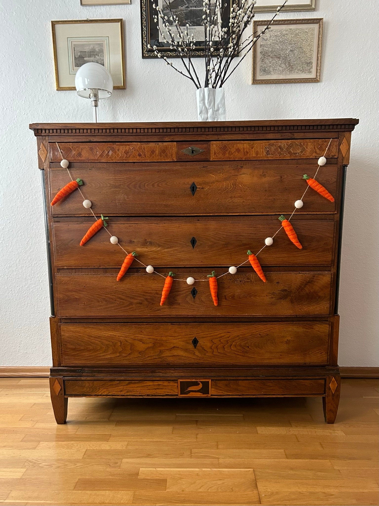 Girlande Karotten I Osterdekoration I Frühlingsdeko I Möhren I Ostergirlande