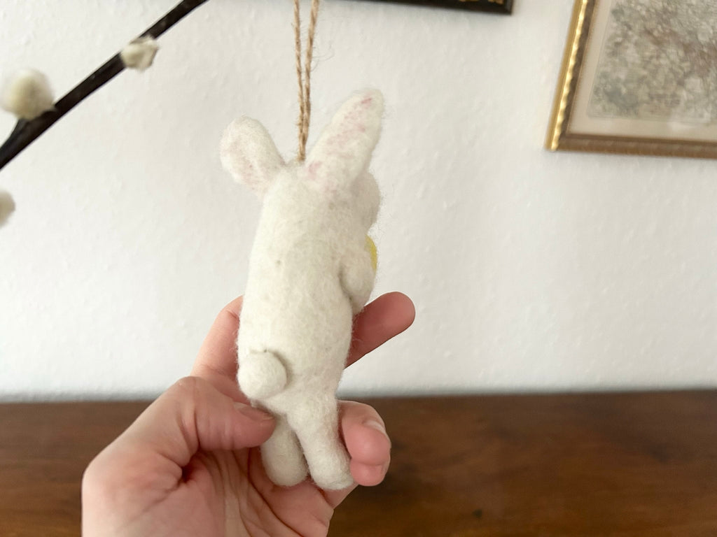 Anhänger Hase mit Küken I Osterschmuck I Osterdeko I I Osterstrauß I Filzdeko Ostern I Osterhase aus Filz I Frühling I Möhre Filz