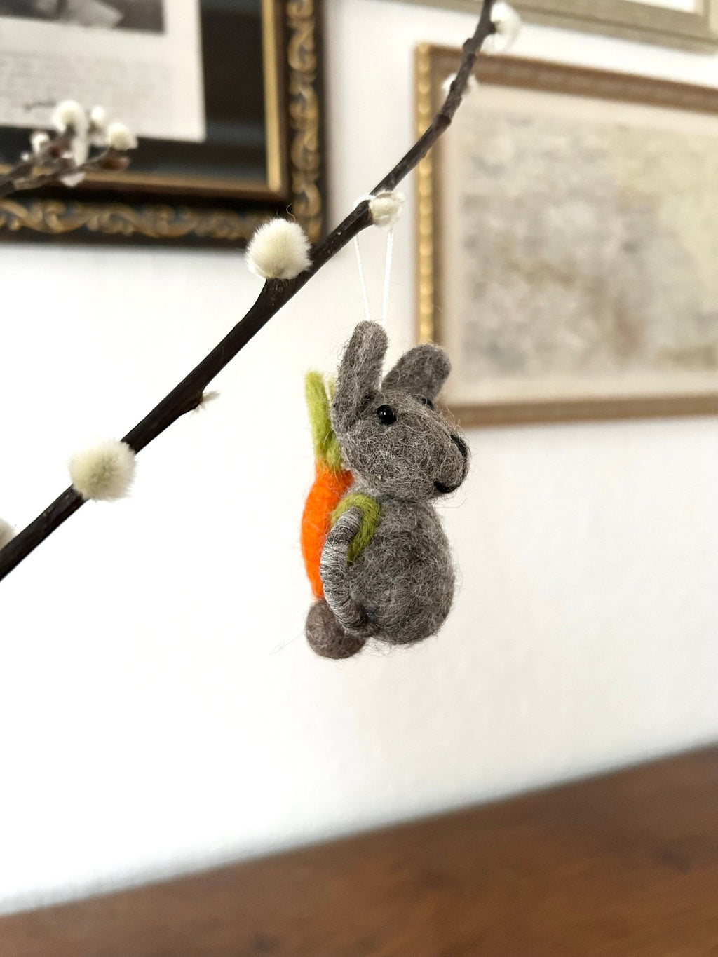 Anhänger Hase mit Karotte I Osterschmuck I Osterdeko I I Osterstrauß I Filzdeko Ostern I Osterhase I Frühling I Möhre Filz