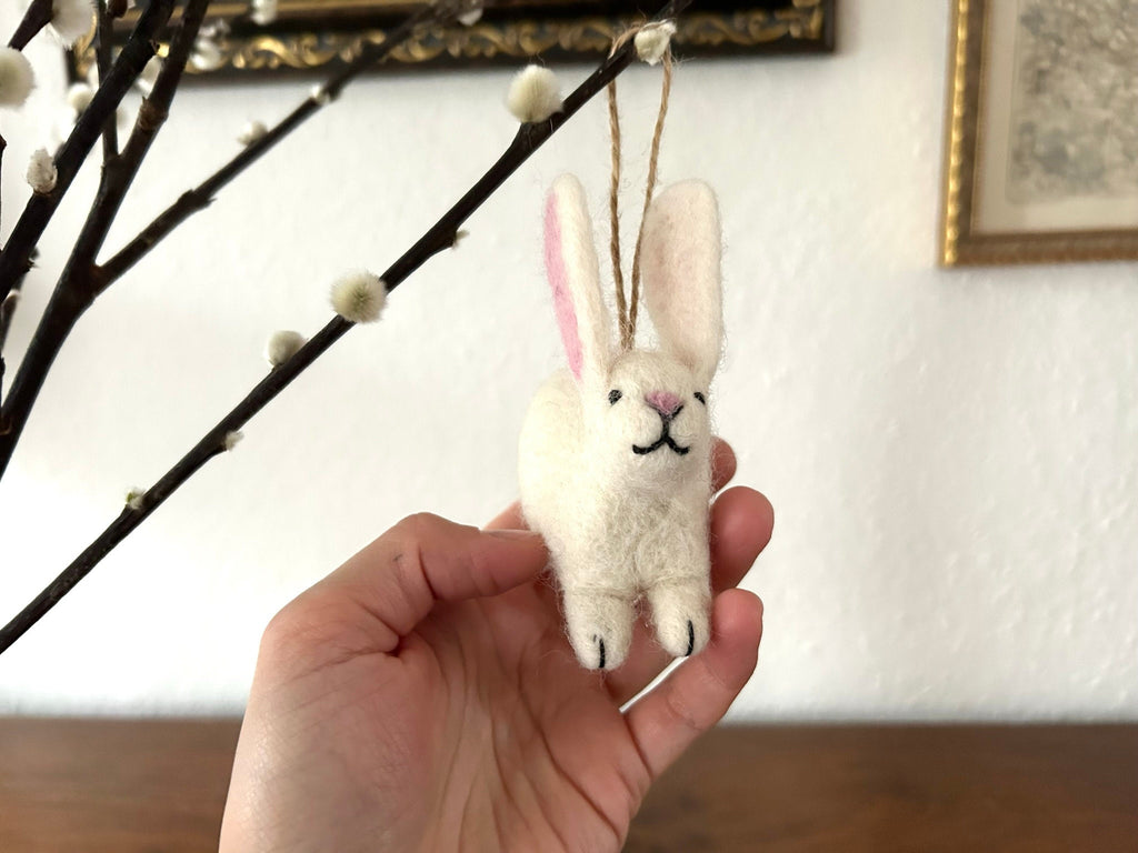 Anhänger Hase Kaninchen I Osterschmuck I Osterdeko I I Osterstrauß I Filzdeko Ostern I Osterhase I Frühling I Möhre Filz