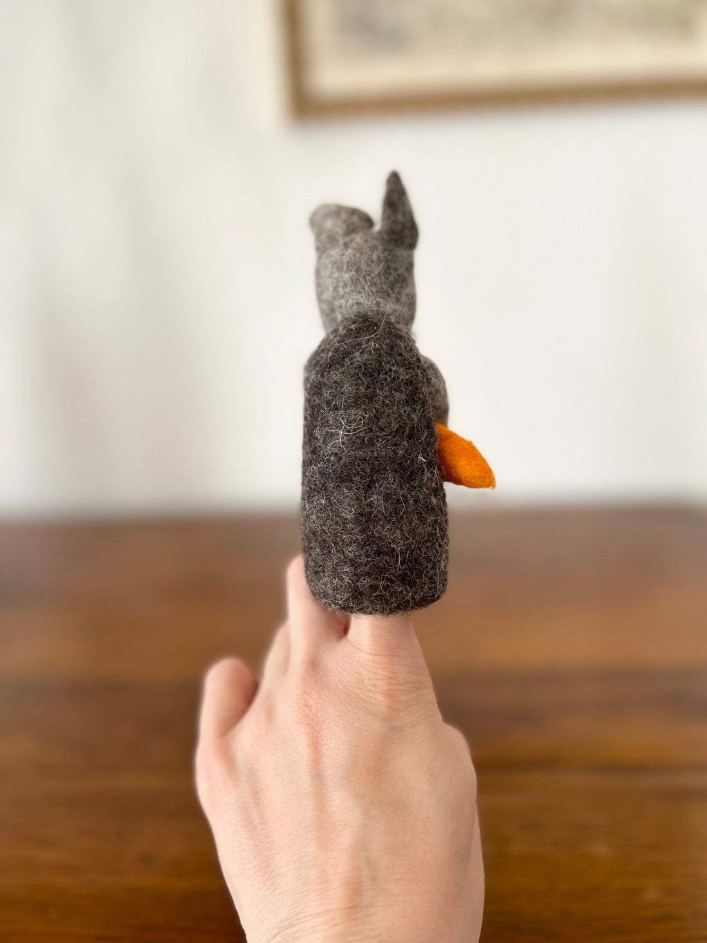Niedliche Fingerpuppe Hase aus Filz I Fingerspiel I Bauernhoftier I Osterhase I Spielzeug Montessori I Geschichten erzählen