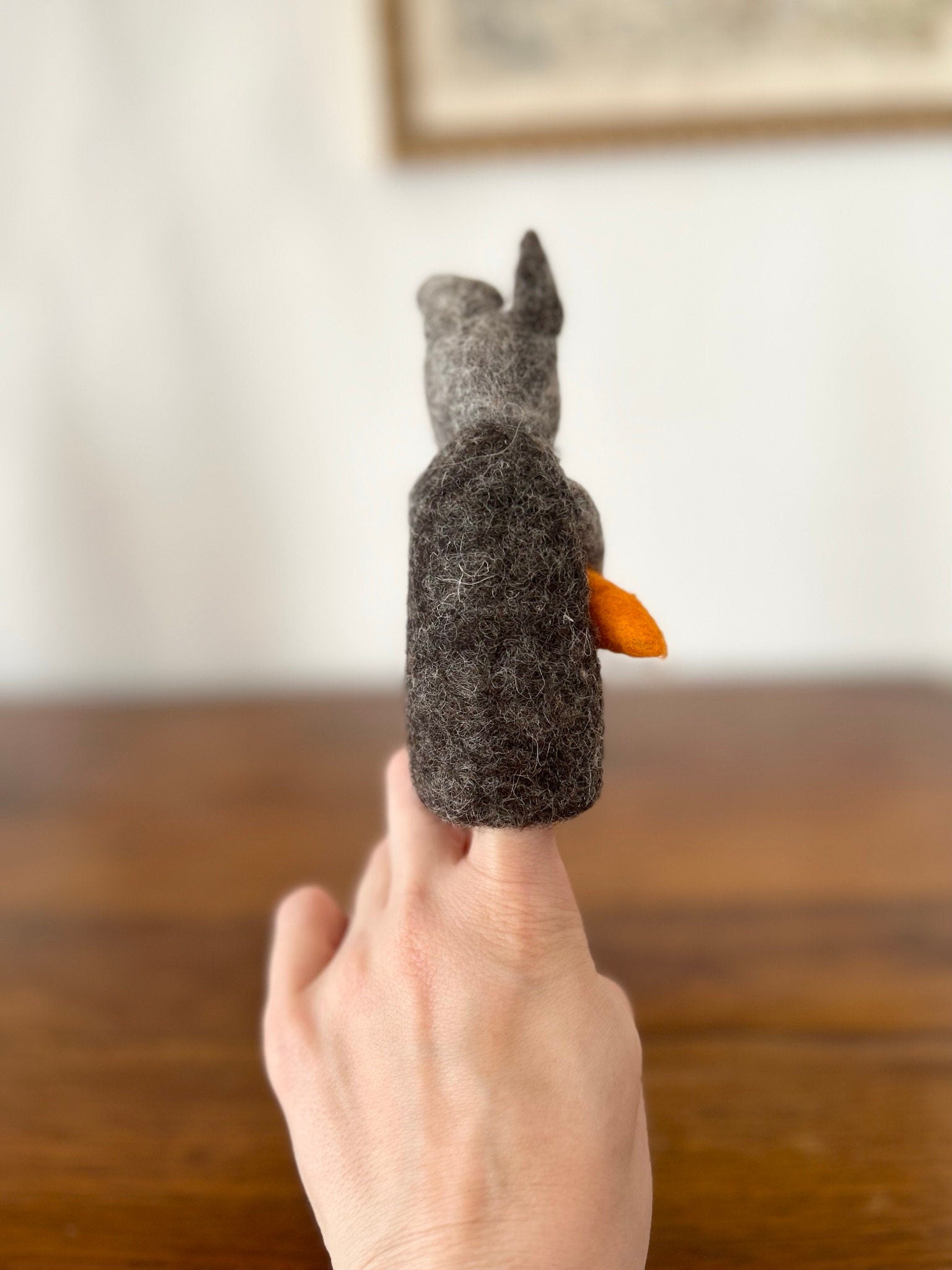 Niedliche Fingerpuppe Hase aus Filz I Fingerspiel I Bauernhoftier I Osterhase I Spielzeug Montessori I Geschichten erzählen