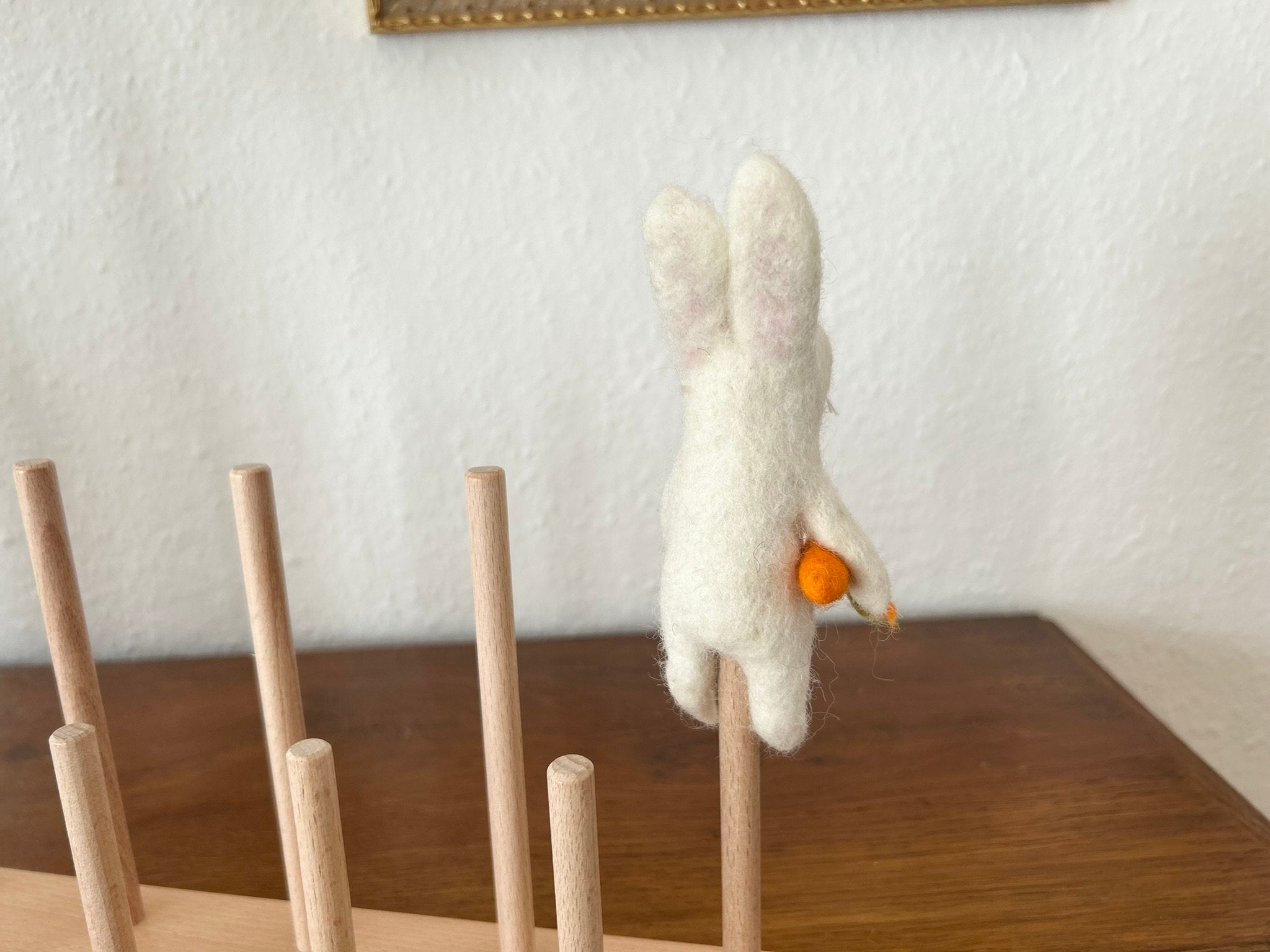 Niedliche Fingerpuppe Hase aus Filz I Fingerspiel I Bauernhoftier I Osterhase I Spielzeug Montessori I Geschichten erzählen