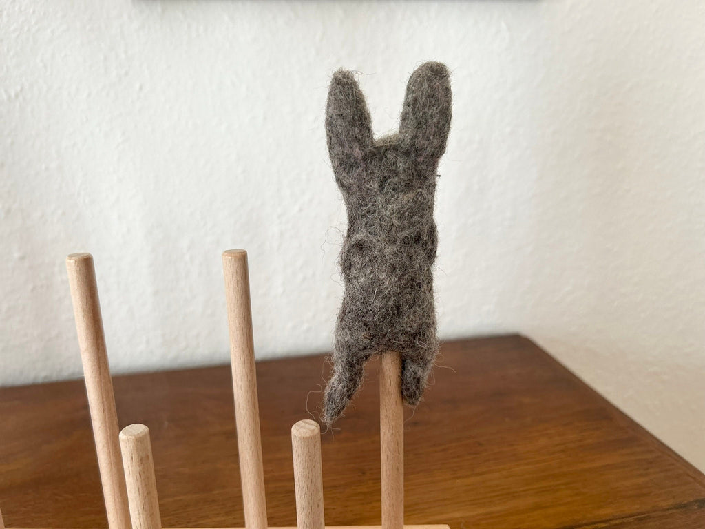 Niedliche Fingerpuppe Hase aus Filz I Fingerspiel I Bauernhoftier I Osterhase I Spielzeug Montessori I Geschichten erzählen