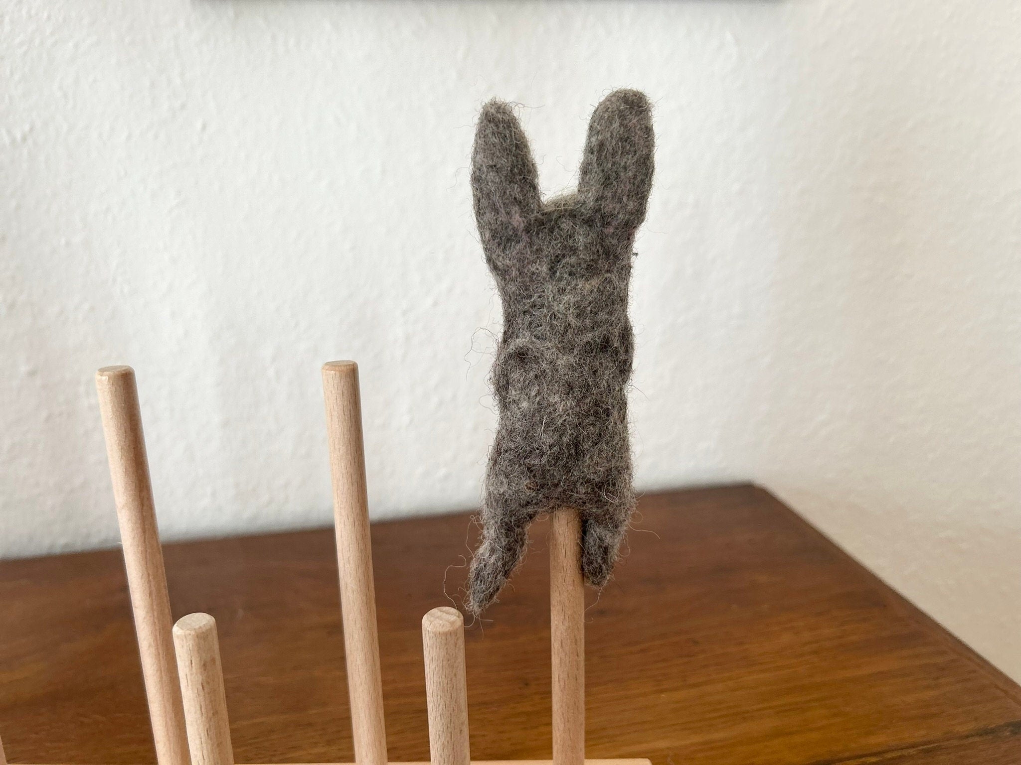 Niedliche Fingerpuppe Hase aus Filz I Fingerspiel I Bauernhoftier I Osterhase I Spielzeug Montessori I Geschichten erzählen