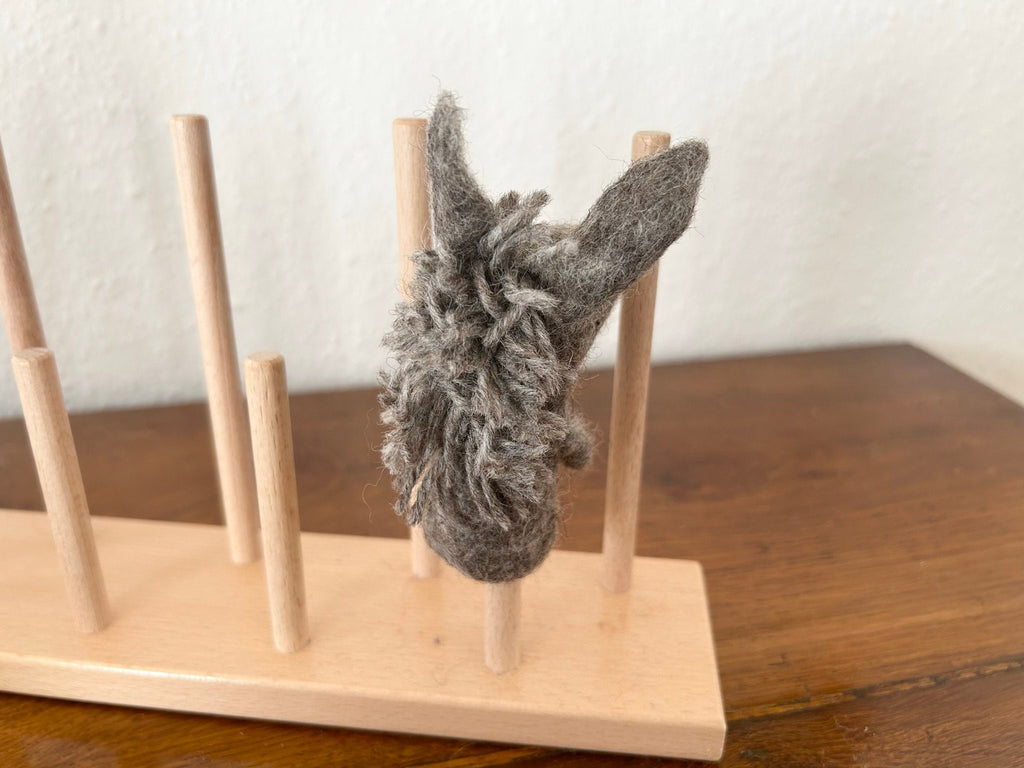 Niedliche Fingerpuppe Esel aus Filz I Fingerspiel I Bauernhoftier I Pferd I Spielzeug Montessori I Geschichten erzählen