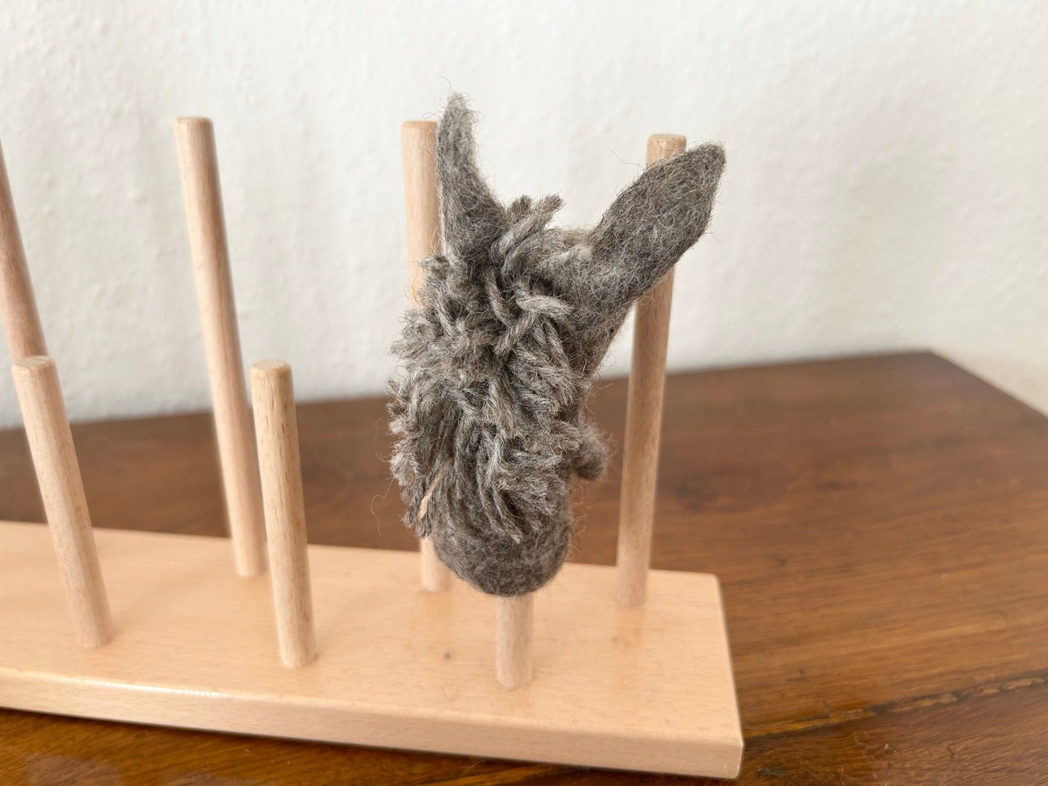 Niedliche Fingerpuppe Esel aus Filz I Fingerspiel I Bauernhoftier I Pferd I Spielzeug Montessori I Geschichten erzählen