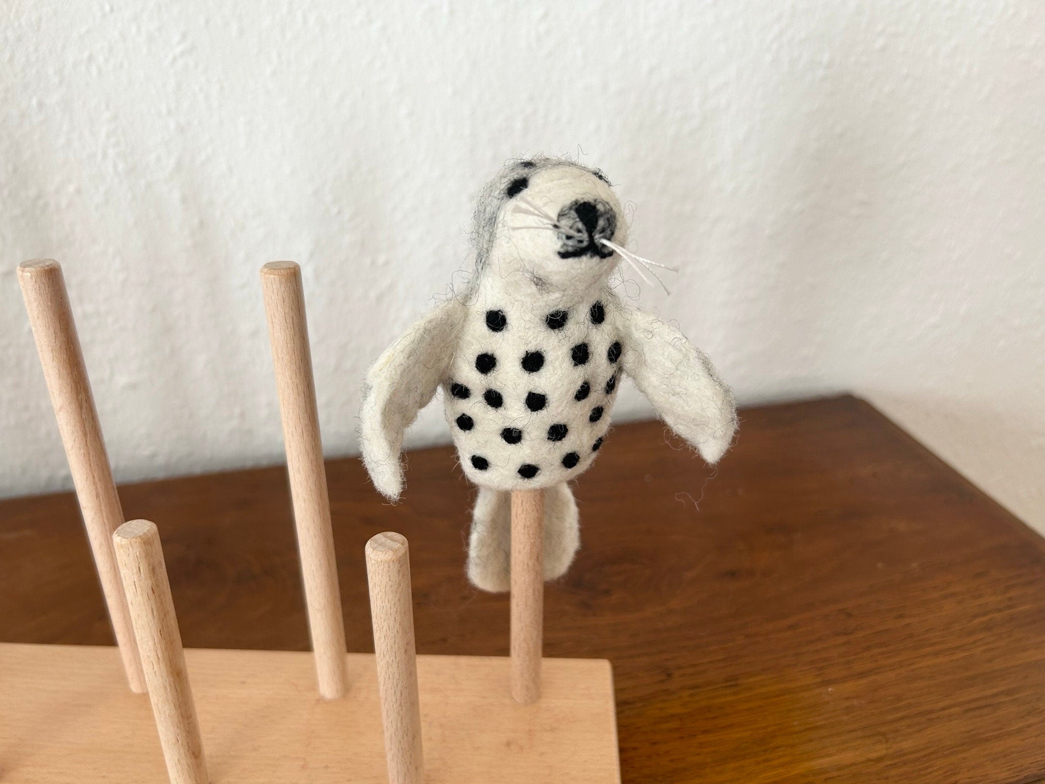 Niedliche Fingerpuppe Robbe aus Filz I Fingerspiel I Meerestiere I Seehund I Fische I Spielzeug Montessori I Geschichten erzählen I Seelöwe