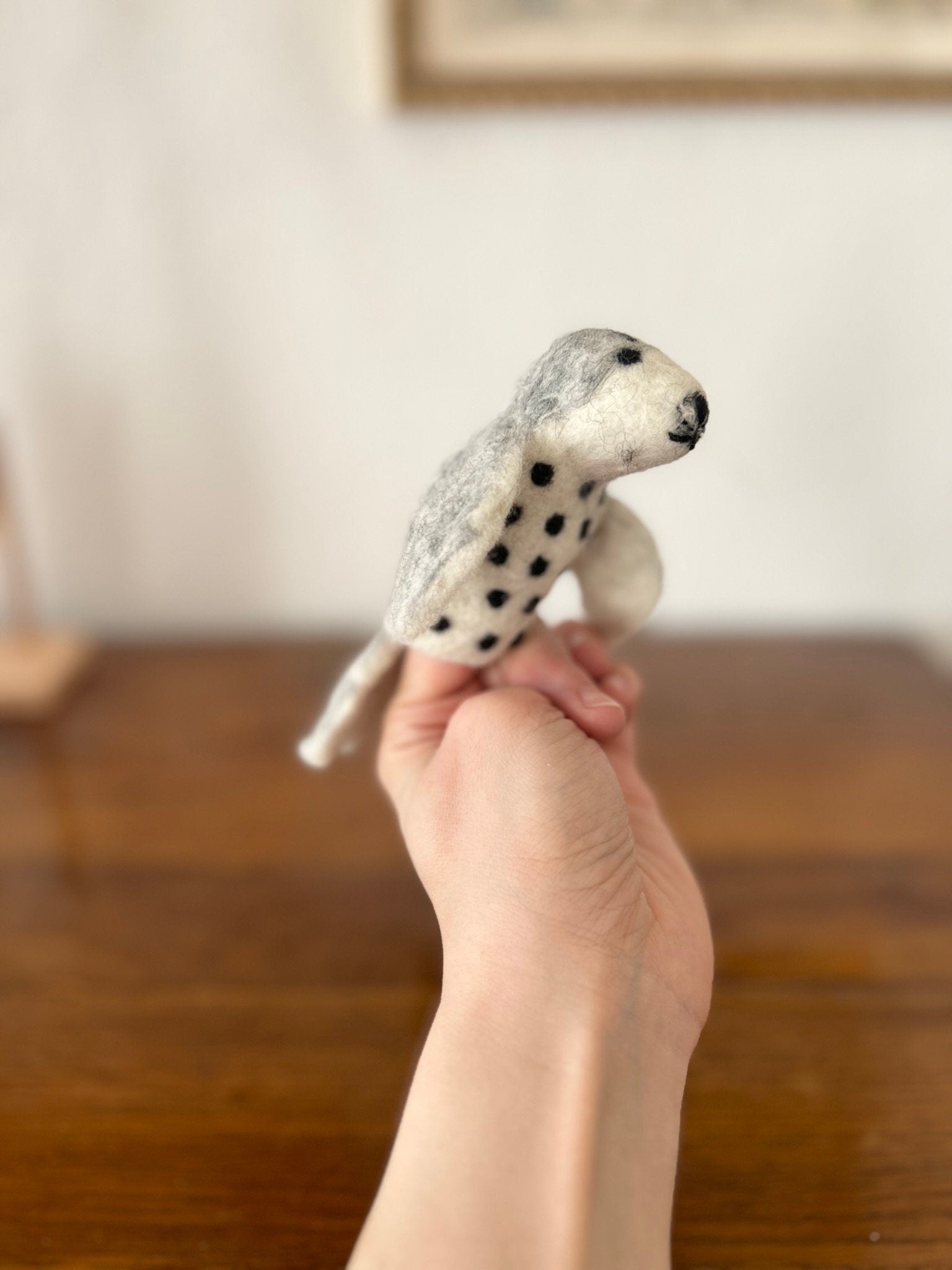 Niedliche Fingerpuppe Robbe aus Filz I Fingerspiel I Meerestiere I Seehund I Fische I Spielzeug Montessori I Geschichten erzählen I Seelöwe