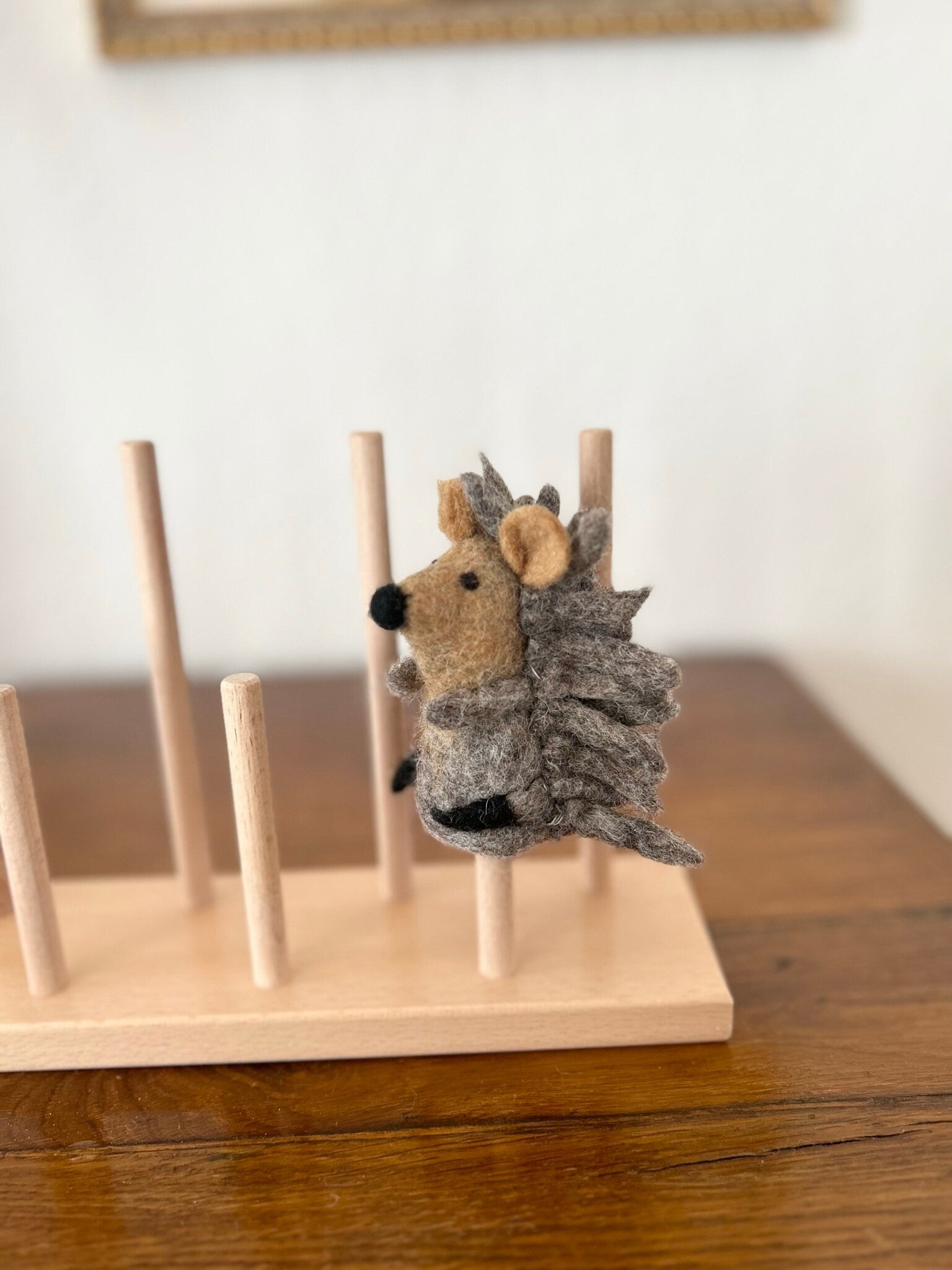 Niedliche Fingerpuppe Igel aus Filz I Fingerspiel I Waldtiere I heimische Tiere I Spielzeug Montessori I Geschichten erzählen