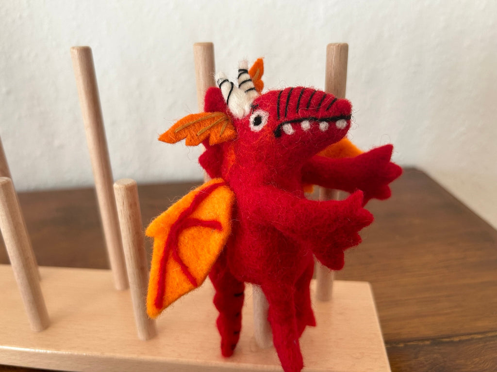 Niedliche Fingerpuppe Monster aus Filz I Fingerspiel I Drache I süßes Monster I Spielzeug Montessori I Geschichten erzählen