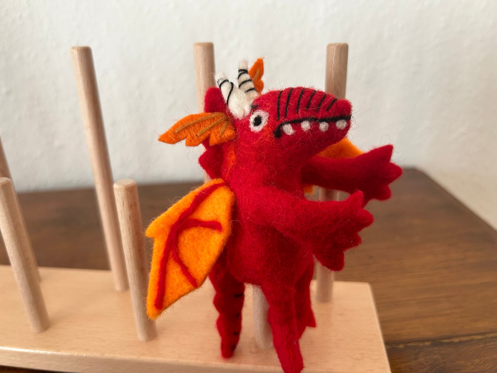 Niedliche Fingerpuppe Monster aus Filz I Fingerspiel I Drache I süßes Monster I Spielzeug Montessori I Geschichten erzählen