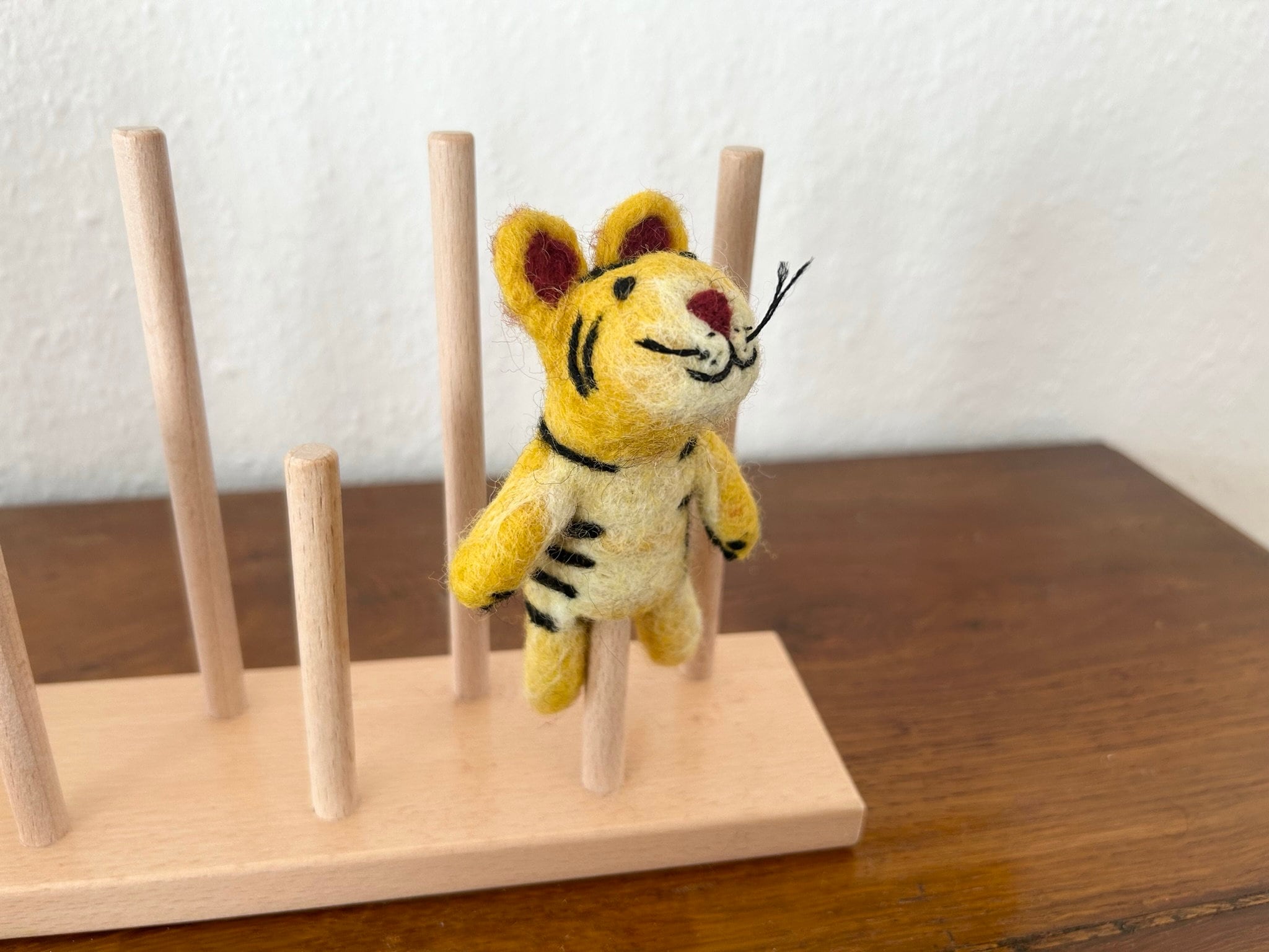 Niedliche Fingerpuppe Tiger aus Filz I Fingerspiel I Wildtiere I Spielzeug Montessori I Geschichten erzählen I Dschungel