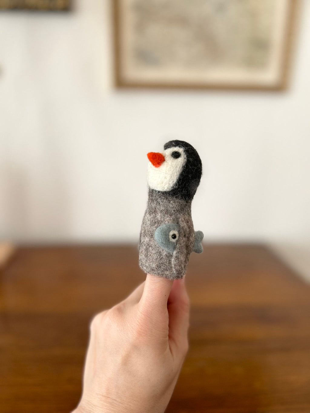 Niedliche Fingerpuppe Pinguin aus Filz I Fingerspiel I Meerestiere I Fische I Spielzeug Montessori I Geschichten erzählen I Seetiere