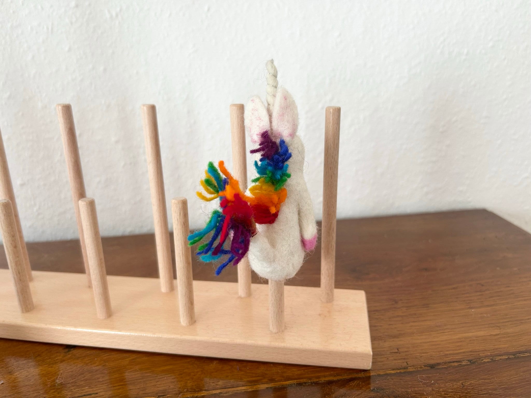 Niedliche Fingerpuppe Einhorn aus Filz I Fingerspiel I Pegasus I Spielzeug Montessori I Geschichten erzählen