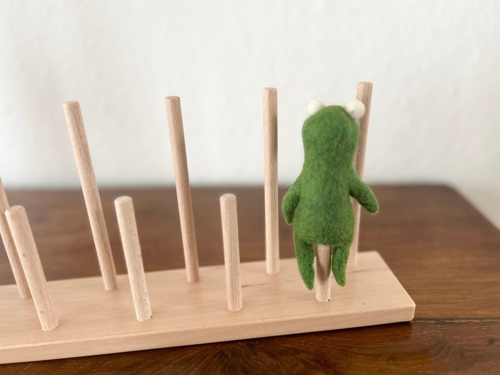 Niedliche Fingerpuppe Frosch aus Filz I Fingerspiel I Waldtiere I heimische Tiere I Spielzeug Montessori I Geschichten erzählen
