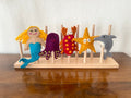 Fingerpuppen Set Meerestiere I Fingerpuppen aus Filz I Meerjungfrau I Seestern I Delfin I Octopus I Krebs I Krake I Meerestiere I Krabbe