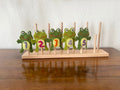 Lernspiel Fingerpuppen Frösche I Zählspiel I Filztiere fünf kleine Frösche I Geschichten erzählen I Montessori I Fingerpuppen Filz