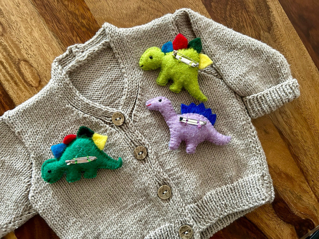 Filz Anstecker Dinosaurier Brachiosaurus I Filzbrosche I Kinder Geburtstagsgeschenk