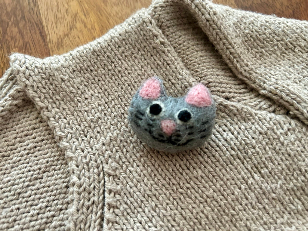 Filz Anstecker Katze I Kinderbrosche I Katzenbrosche I Katzenfreunde I Filzaccessoire