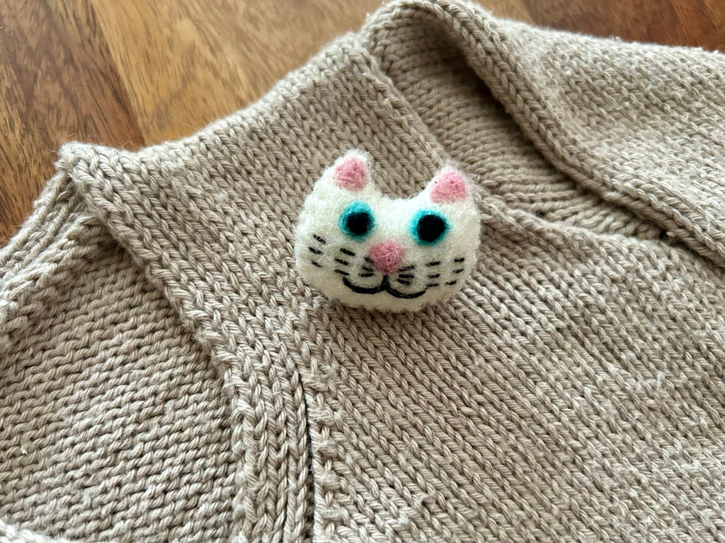 Filz Anstecker Katze I Kinderbrosche I Katzenbrosche I Katzenfreunde I Filzaccessoire