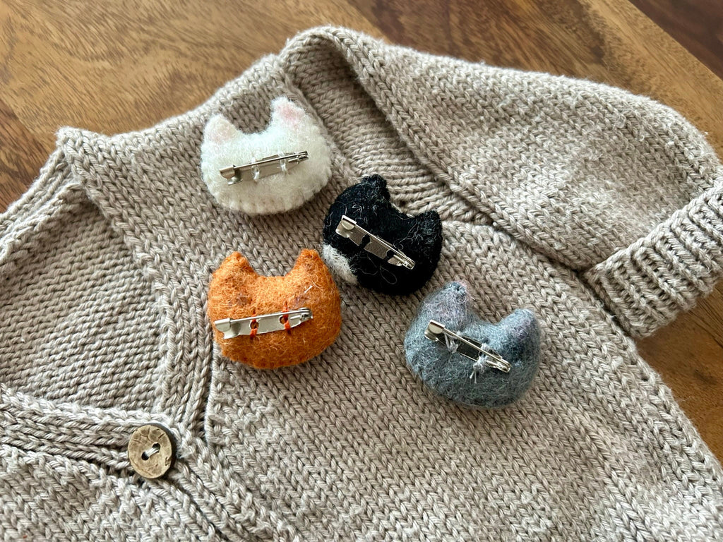 Filz Anstecker Katze I Kinderbrosche I Katzenbrosche I Katzenfreunde I Filzaccessoire