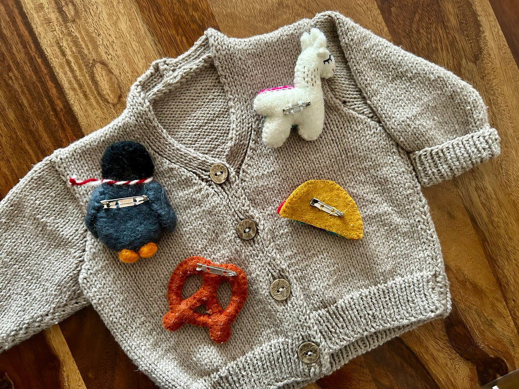 Filz Anstecker Regenbogen I Kinderbrosche I Bunte Brosche I Filzaccessoire I Geschenkidee