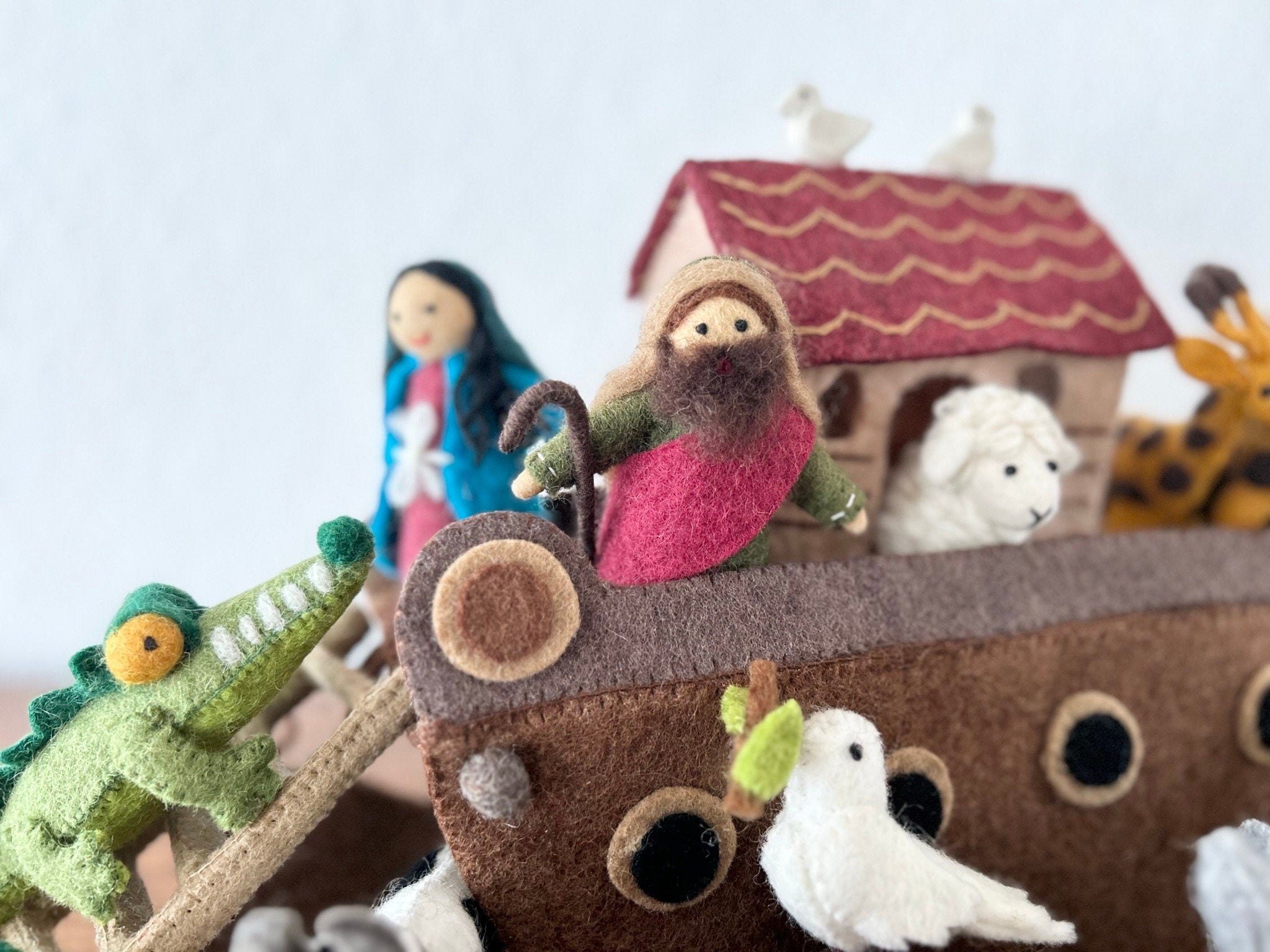 Arche Noah aus Filz I Puppenspiel Kinder I Arche Noah Taufe I Taufgeschenk I Gefilzte Puppen