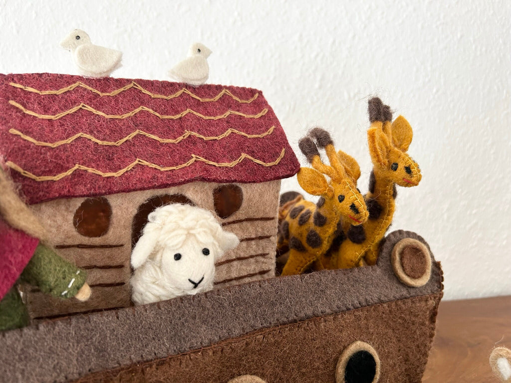 Arche Noah aus Filz I Puppenspiel Kinder I Arche Noah Taufe I Taufgeschenk I Gefilzte Puppen