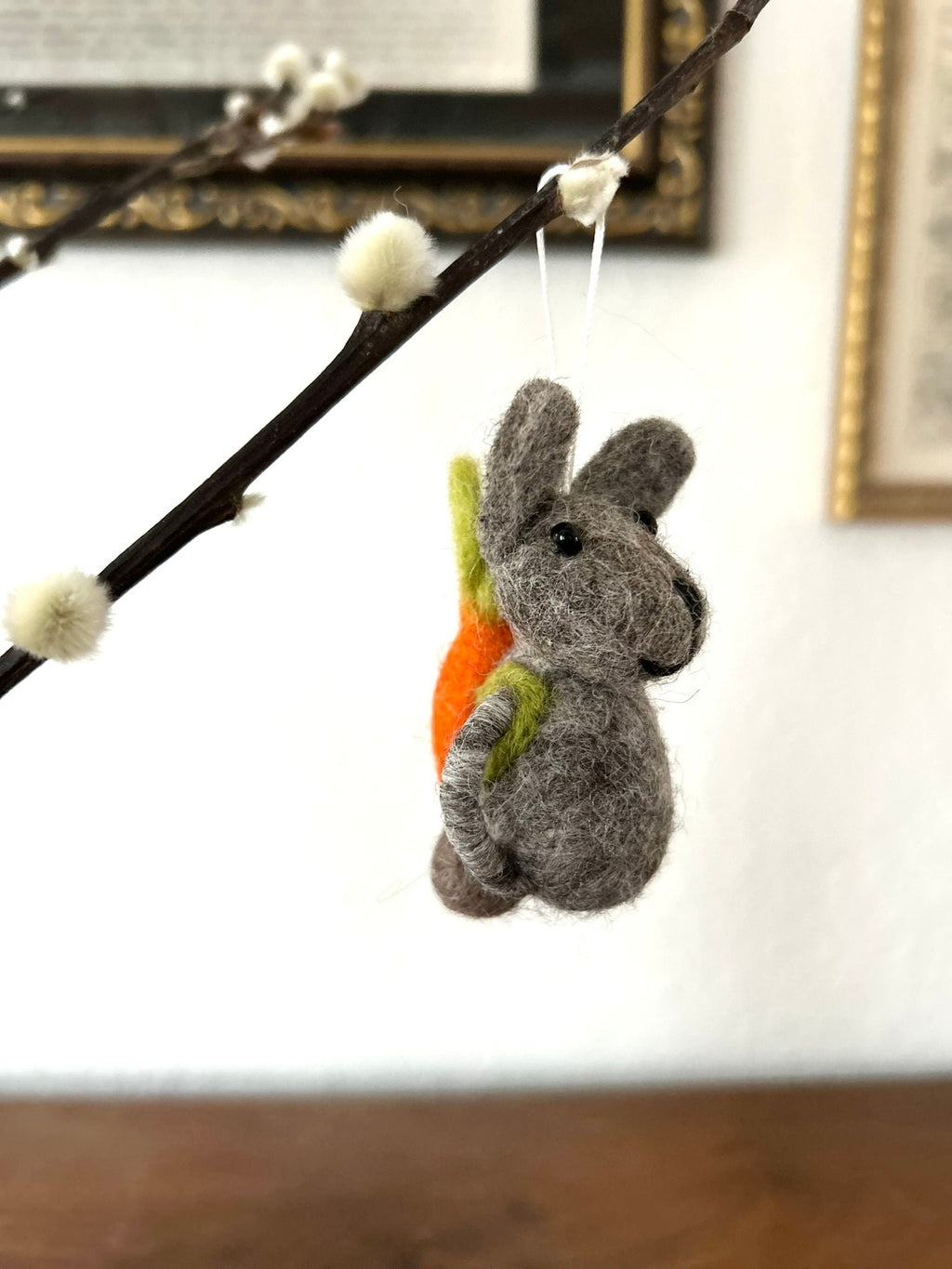 Anhänger Hase mit Karotte I Osterschmuck I Osterdeko I I Osterstrauß I Filzdeko Ostern I Osterhase I Frühling I Möhre Filz