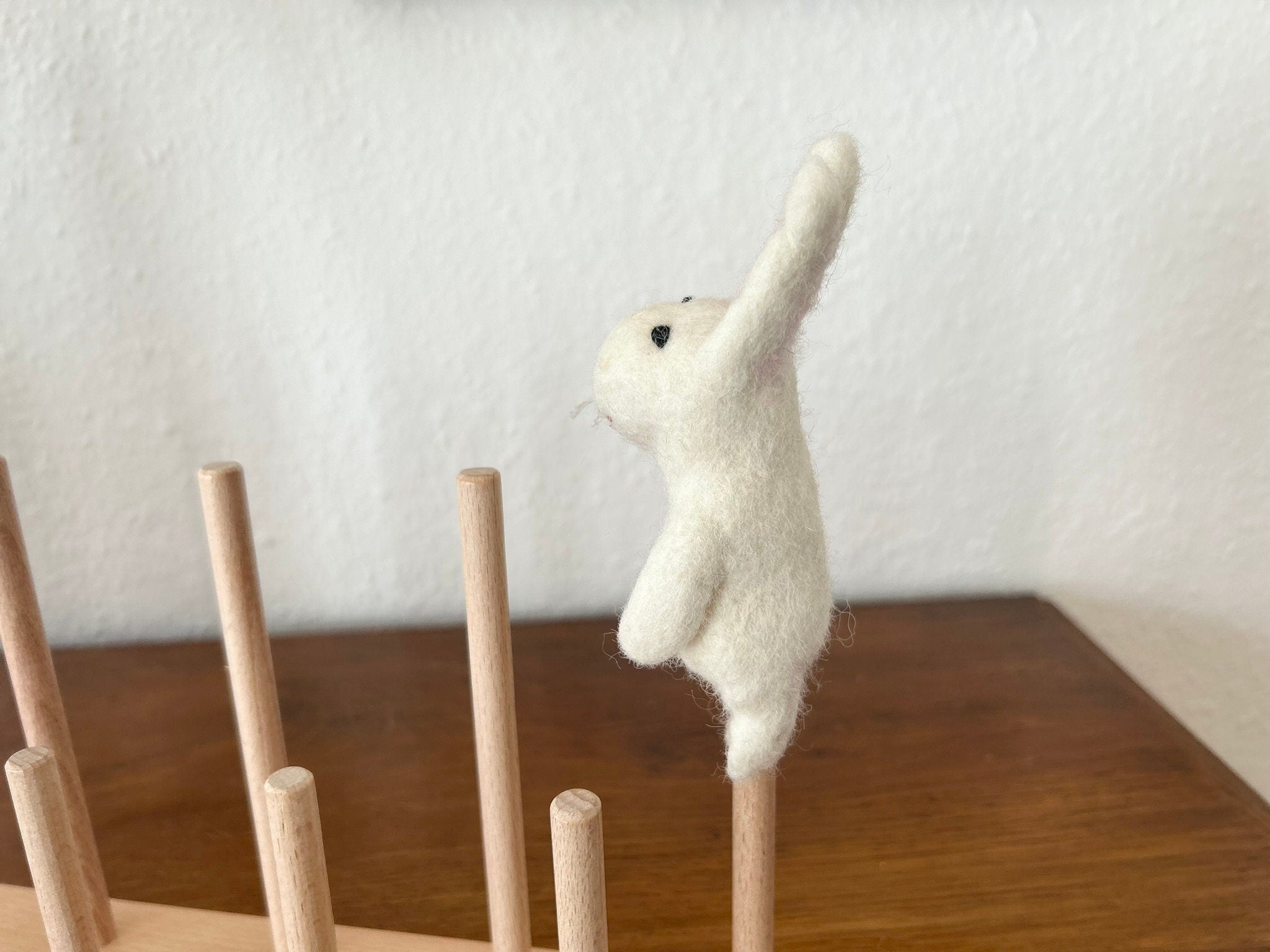 Niedliche Fingerpuppe Hase aus Filz I Fingerspiel I Bauernhoftier I Osterhase I Spielzeug Montessori I Geschichten erzählen