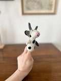 Niedliche Fingerpuppe Kuh aus Filz I Fingerspiel I Bauernhoftier I Kuh I Spielzeug Montessori I Geschichten erzählen