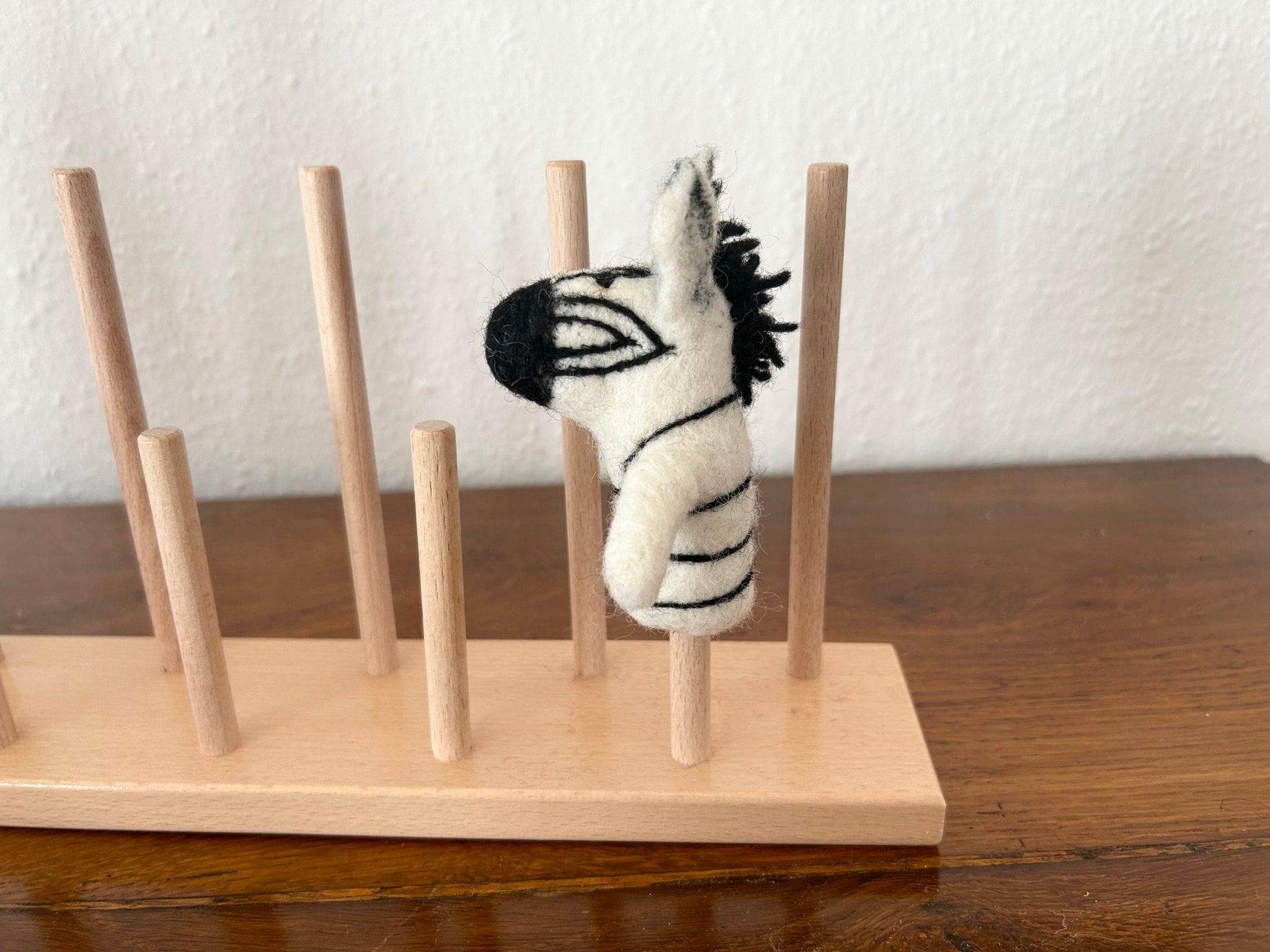 Niedliche Fingerpuppe Zebra aus Filz I Fingerspiel I Safari I Afrikanische Tiere I Spielzeug Montessori I Geschichten erzählen
