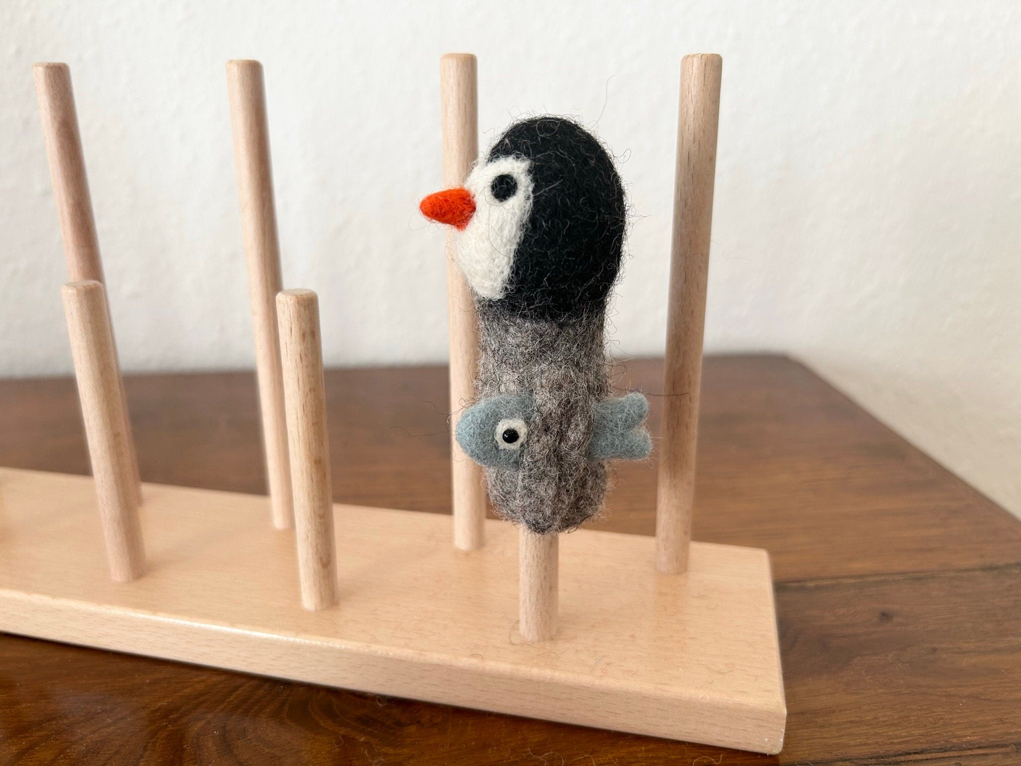 Niedliche Fingerpuppe Pinguin aus Filz I Fingerspiel I Meerestiere I Fische I Spielzeug Montessori I Geschichten erzählen I Seetiere