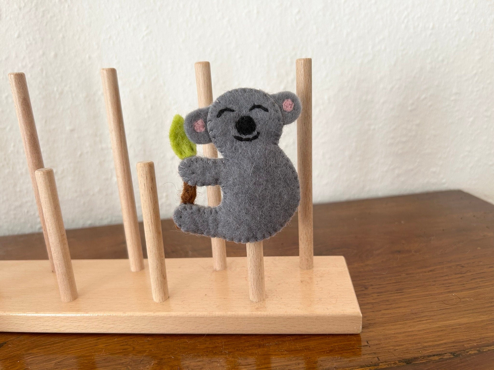 Niedliche Fingerpuppe Koala aus Filz I Spielzeug Montessori I Geschichten erzählen I Koalabär